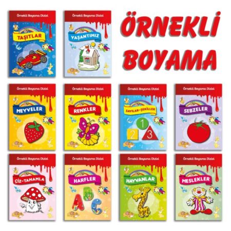 Örnekli Boyama Dizisi 10  Set