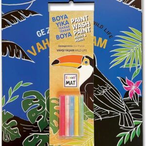 Funny Mat Black Set Gezegenimiz Vahşi Yaşam (Tebeşirli)