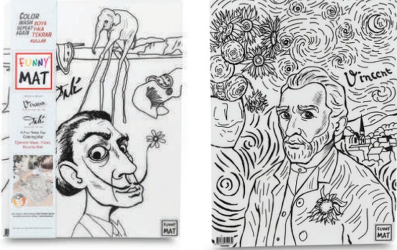 Funny Mat - Vıncent Van Gogh Ve Salvador Dalı 25 X 35 Cm