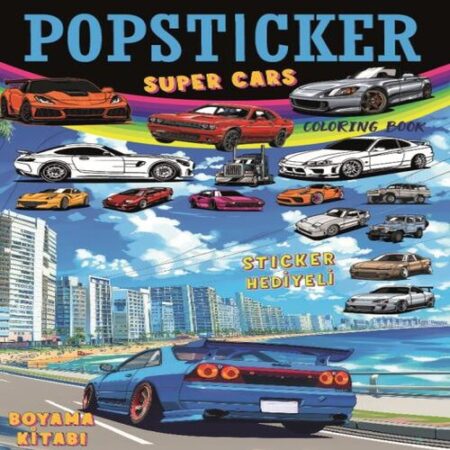 Süper Cars  Boyama Kitabı Pop