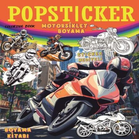 Motorsiklet  Boyama Kitabı Pop