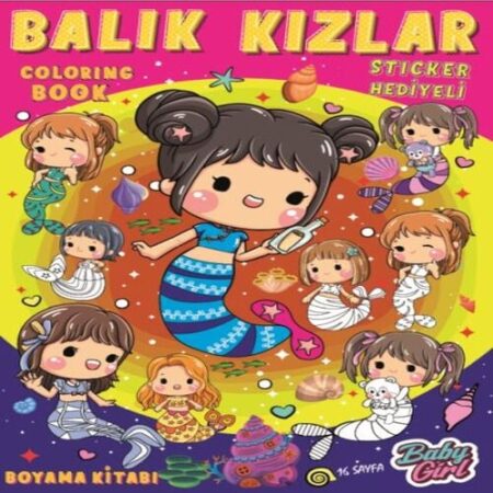 Balık Kızlar Boyama Kitabı Pop