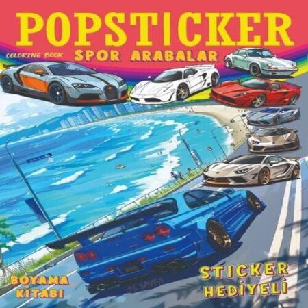 Spor Arabalar Boyama Kitabı Pop