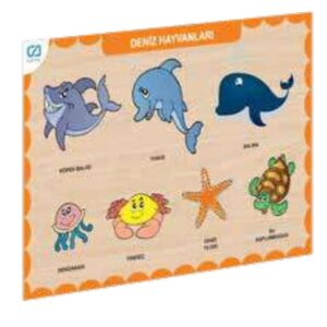 Ahşap Deniz Hayvanları Eğitici Set