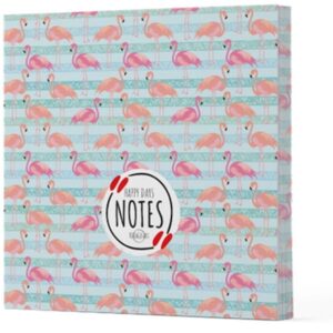 Flamingo 1 - Çizgisiz Yan Boyamalı Defter