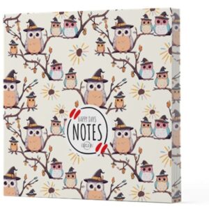 Baykuş 7 - Çizgisiz Yan Boyamalı Defter