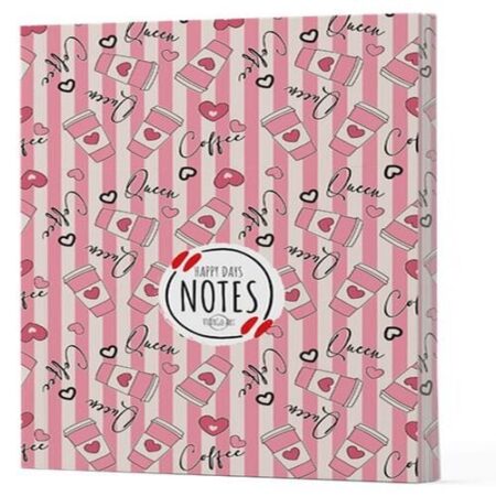 Kahve 8 - Yan Boyamalı Çizgili Defter