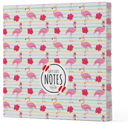 Flamingo 2 - Çizgisiz Yan Boyamalı Defter