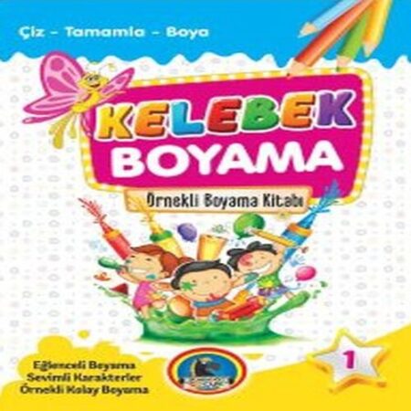 Kelebek Boyama Kitabı (8  Takım)