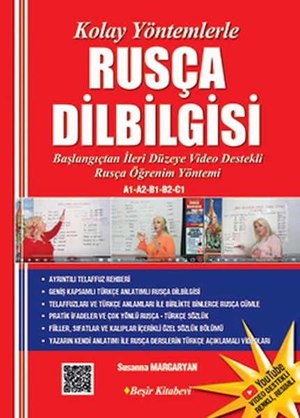 Kolay Yöntemlerle Rusça Dilbilgisi Renkli li  Video destekli Karekodlu