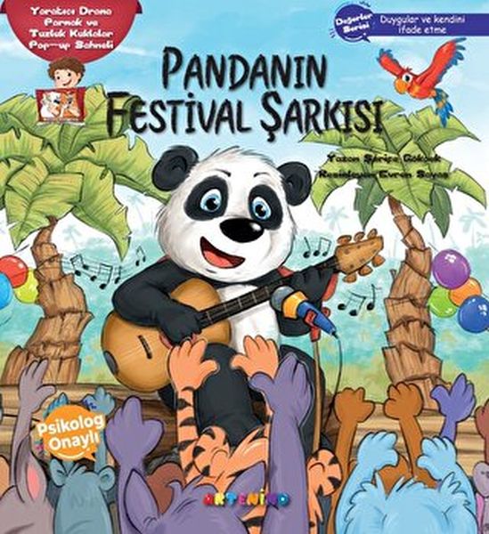 Pandanın Festival Şarkısı tıcı Drama Parmak ve Tuzluk Kuklalar Pop-up Sahneli