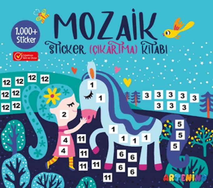 Mozaik Çıkartma Kitabı - Turkuaz