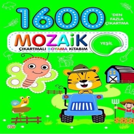 1600 Mozaik Çıkartmalı Boyama Kitabım Yeşil