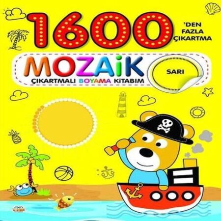 1600 Mozaik Çıkartmalı Boyama Kitabım Sarı