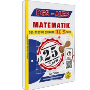 Tasarı Yayınları DGS ALES Matematik İlk 25 Çıkacak Soru Çözümlü