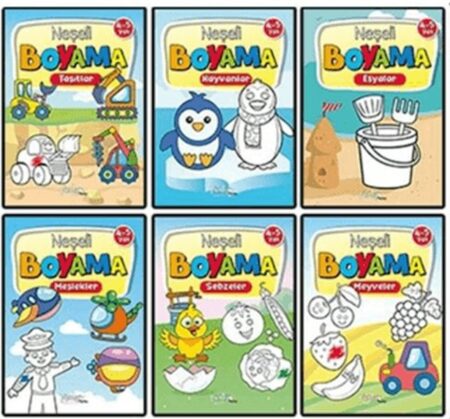 Neşeli Boyama 6  Set 4-5 Yaş