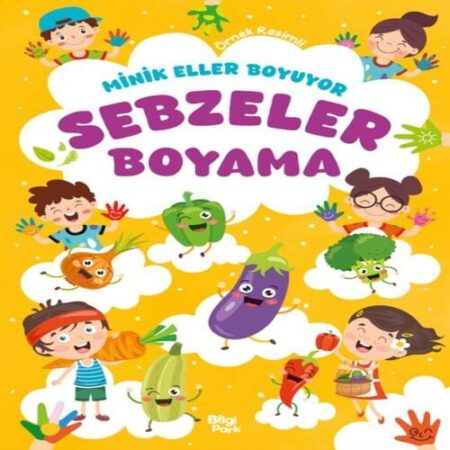 Minik Eller Boyuyor – Sebzeler Boyama Kitabı (Örnek li)
