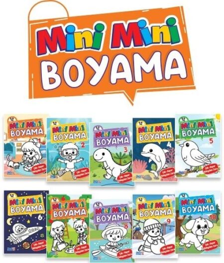 Mini Mini Boyama Kitabı Büyük Boy (10 Çeşit - 50 )