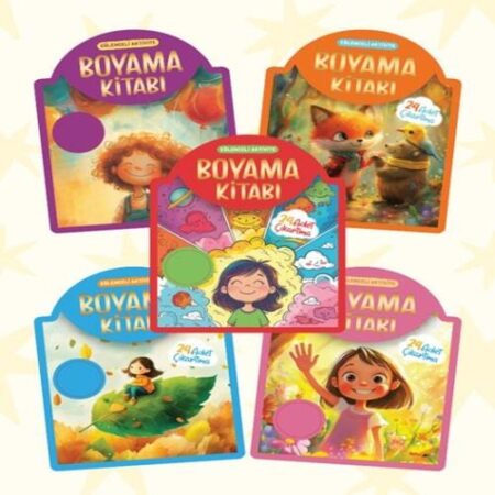 Çıkartmalı Boyama Kitabı - 5  Set