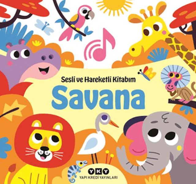 Sesli ve Hareketli Kitabım - Savana (Ciltli)
