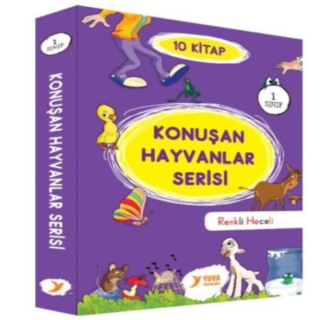 Konuşan Hayvanlar Serisi 1. Sınıf Renkli Heceli 10